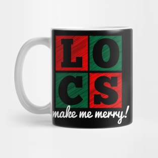 Locs Make Me Merry Christmas Mug